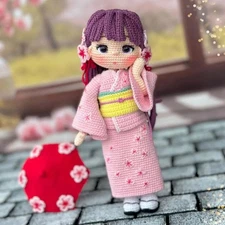 Miyo Doll Crochet, Handmade Crochet Amigurumi Doll Gift, Amigurumi Doll