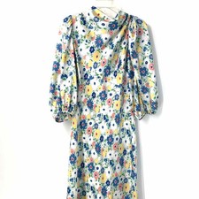 Size 8 ASOS Baby Blue Multi-Color Floral Dress