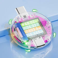 USB Tester and Digital Current Measuring Meter for 48V Power Supply Testing