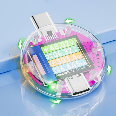 USB Tester and Digital Current Measuring Meter for 48V Power Supply Testing