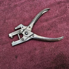 Bernard Patent Triumph Eyelet 1, 2, 3 Punch Riveting Pliers, Schollhorn, USA