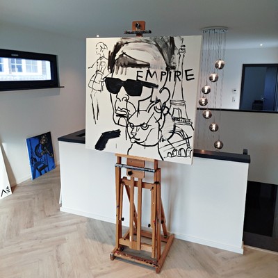 Karl Lagerfeld Gemälde von Manuel Mané signiert 1/1 original 100cm x 100cm