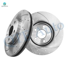 Front 276mm Drilled Slotted Brake Disc Rotors For 2012-2020 Chevrolet Sonic