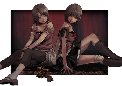 Anime games girls amakura mayu mio fatal frame project Custom Gaming Mat Desk