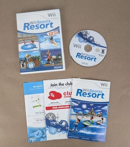 Wii Sports Resort (Nintendo Wii, 2009) VG+ COMPLETE W/ MANUAL TESTED