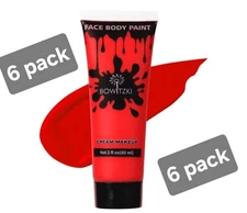 Bowitzki 6 Pk Cream Face Paint Set Cream Makeup 60ml Water Based Face Painting 