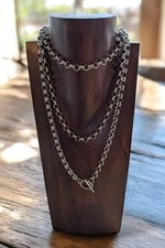Silver Lariat Y Toggle Necklace,  Layered Long Drop Lariat Y Necklace Gift 