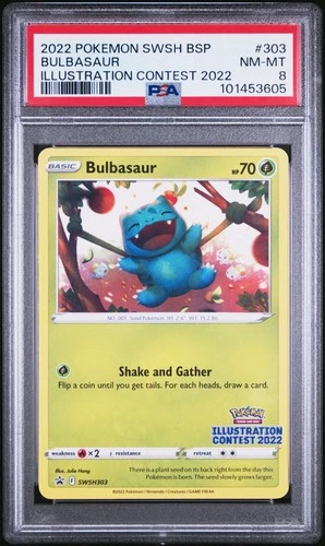PSA 8 - Bulbasaur Promo Pokemon Japanese 2022 Illustration Contest #303