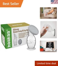 Compact 5 oz Breast Pump with Suction Base, Safe Silicone - Perfect for Travel