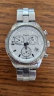 Vntg Timex Chronograph 36mm Indiglo White Dial