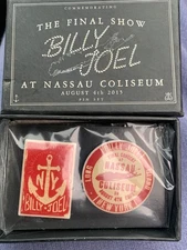 Billy Joel The Final Show Pin Set - Nassau Coliseum August 4, 2015 new in box