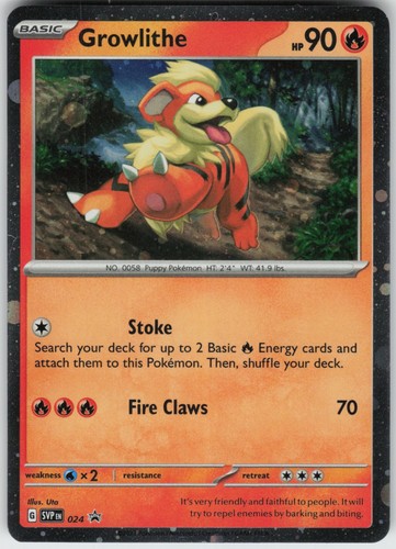 Holo Foil Growlithe 024 Promo SV: Scarlet & Violet Promo Cards