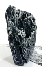 Sparkling Black Chalcedony Corals With Stilbite Crystals And Mineral Specimens