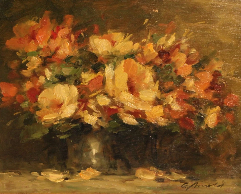 Gerhard ARNOLD (*1938) Ölgemälde Blumenstillleben 1550,- DM - Bild 2 von 4