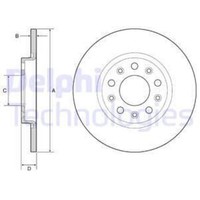 Delphi 2X Bremsscheibe Hinten Ø278 Mm Voll Beschichtet FüR Jeep Cherokee KL 2.2