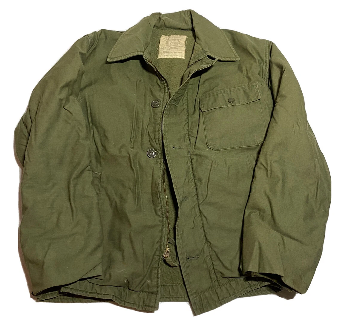 Vintage 1960s Vietnam Era A-2 Deck Jacket Medium 60s US Navy