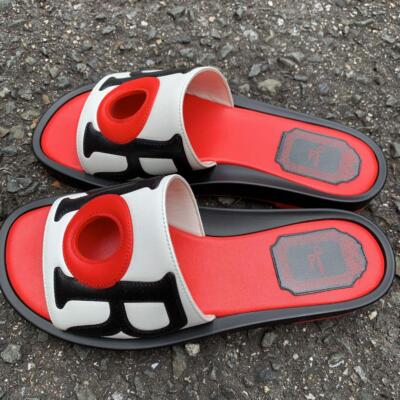 Christian Dior Slip-on Sandals Logo White Red US: 5.5 EU