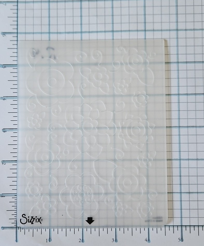 FLORAL DOODLES Sizzix Embossing Folder 4⅝"×5¾" Daisy Posies Garden Cute um382