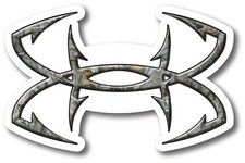 Fish Hooks Camo Decal Sticker Fishing