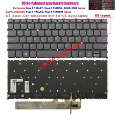 New US Backlit Keyboard For Lenovo YOGA 6 13ALC7,82UD,YOGA 6 13ABR8,83B2 Laptop