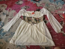 NEW NWT Cinder cottagecore womens XL fairycore faux corset peasant dress floral