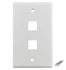 Polished 1 Gang 2 Port RJ45 Wall Plate Insert Keystone HDMI Cat6 Cat5 Ethernet
