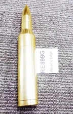 50 Cal Car Tridge 9 LED Flashlight Extra White 9 Bulb 3 AA Included Gold  