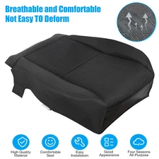 For 2007-2014 Chevy Silverado 1500 2500HD 3500HD Driver Bottom Cloth Seat Cover