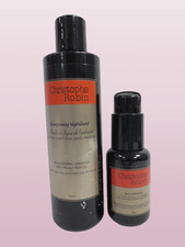 CHRISTOPHE ROBIN SIERO RIGENERANTE CON OLIO DI FICO D'INDIA E SHAMPOO NWOB 2 PZ