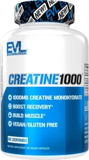 Creatine Monohydrate Pills 120Ct - EVL Nutrition Muscle Builder & Recovery Suppl