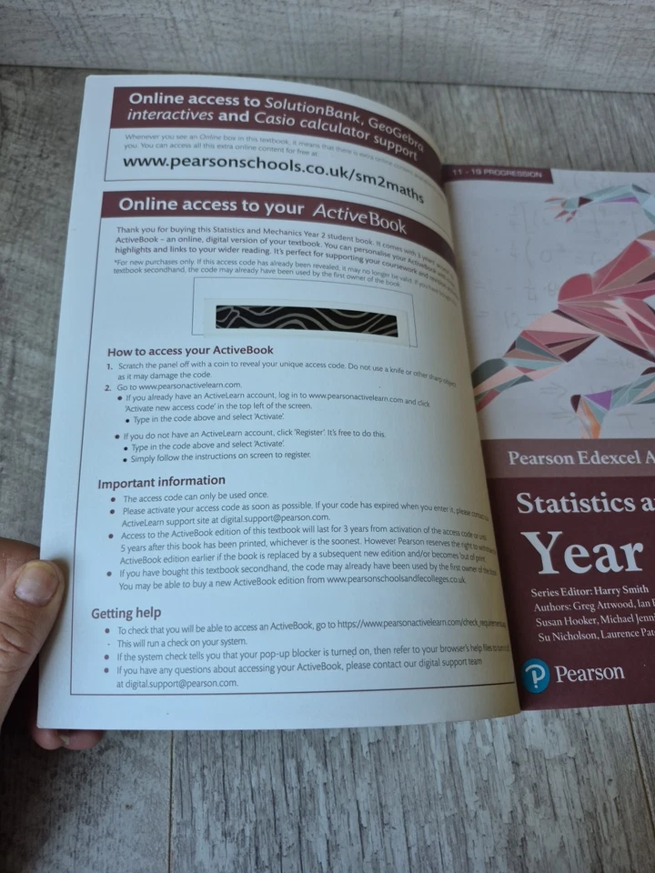 Pearson Edexcel A-Level Pure Mathematics & Statistics Year 2 Textbook bundle - Image 4 of 4