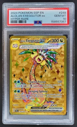 2024 Pokemon Surging Sparks Alolan Exeggutor Ex Hyper Rare #248/191 PSA 10 BB12
