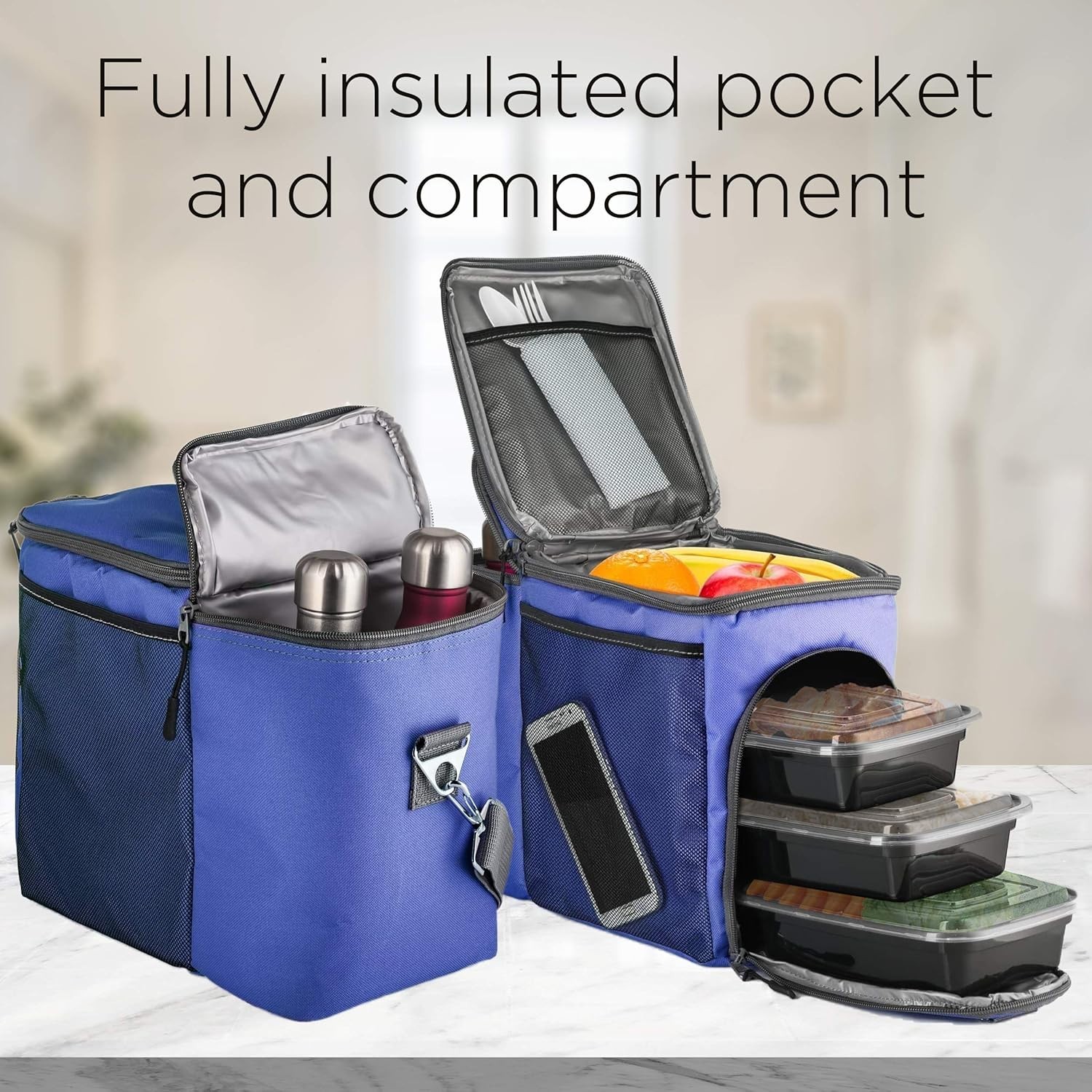 Lunch Box for Men and Women Large Lunch Bag for Work with 3 BPA-Free Container