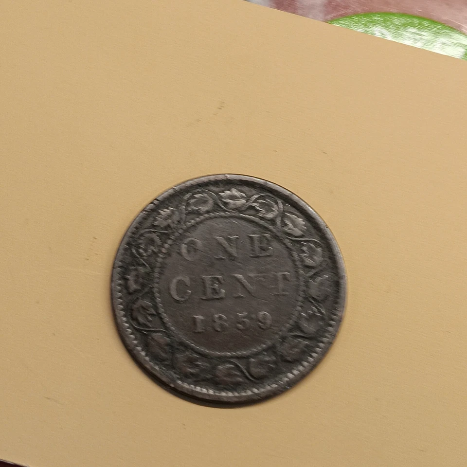 Canada large cent 1859 fat or narrow 9 ?? - Image 3 of 4