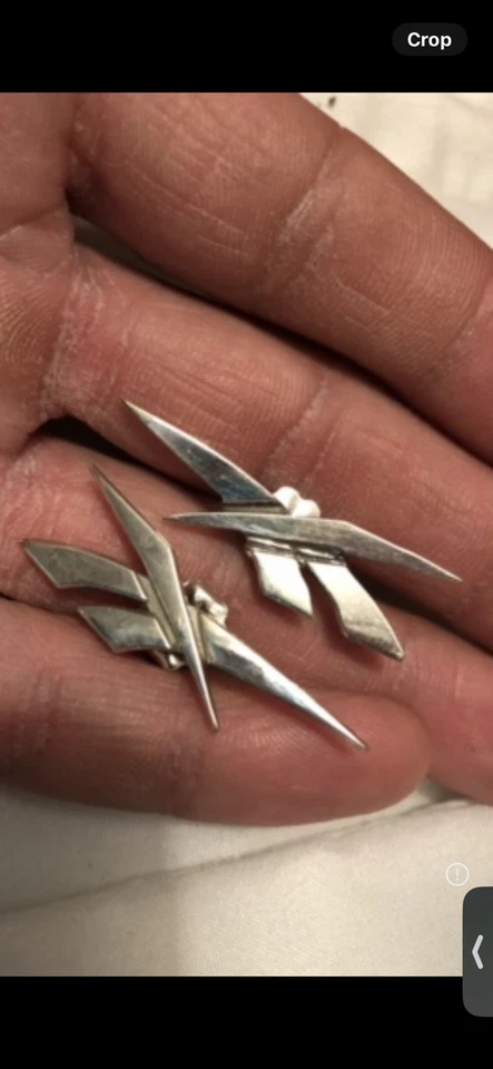 Pendientes Reebok Personalizados 1 de 1 Plata de Ley Hechos en EE. UU. RAROS Foto 3 de 3