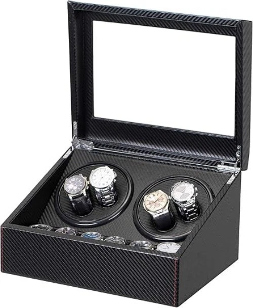 Enrollador automático de relojes con 4 motores silenciosos para hombre/mujer NUEVO Foto 3 de 4