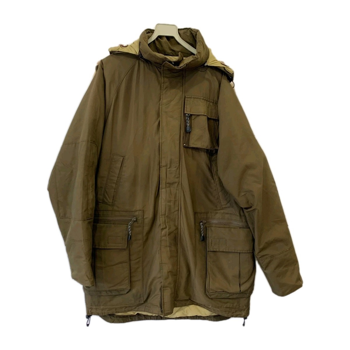 Woolrich Explorer Parka Down Jacket Men M Brown Fur Hood Arctic 