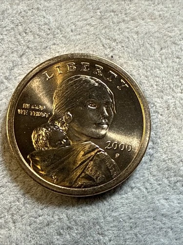 2000 P Sacagawea One Dollar Coin US Liberty Gold Uncirculated Philadelphia 7775