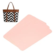 3pcs Felt Bag Base Shaper Handbag 11.42x7.09'' 3mm Thick, Pink