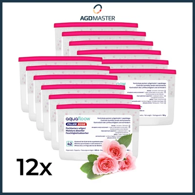 Raumentfeuchter Nachfüllpack 12x 400ml Set Rosenduft Anti Feuchtigkeit AquaFloow