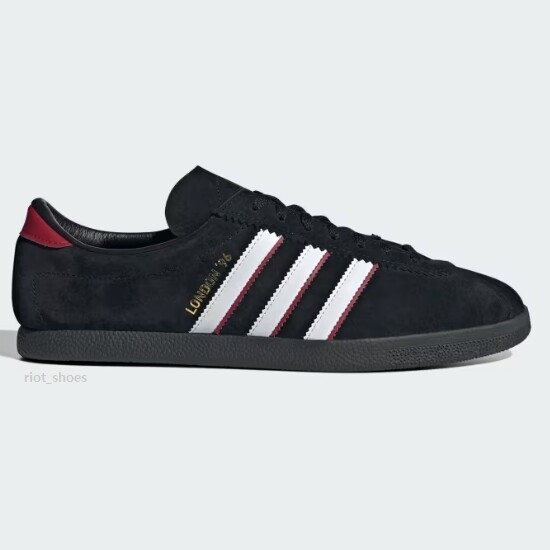 Замшевые туфли Adidas London Core черного цвета - IH4773 Expeditedship
