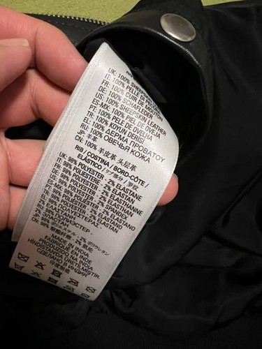 Diesel Men L Ma-1 Lamb Leather Jacket Classic Vintage style Fall Winter Used JP - Picture 4 of 5