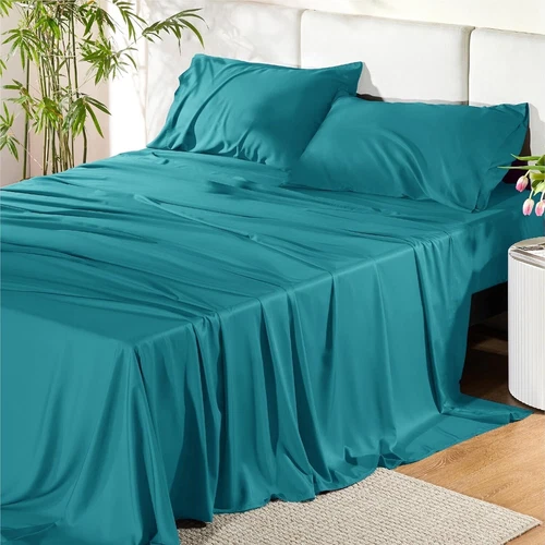 Bedsure 100% Bamboo Sheets Set - Cooling Bamboo Bed Sheets for Cal King/king
