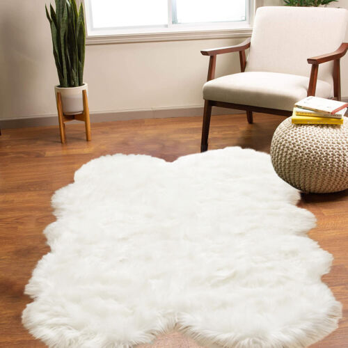 Latepis Faux Fur Sheepskin Area Rugs Soft Shaggy Carpet for Living Room Bedroom - Picture 3 of 219
