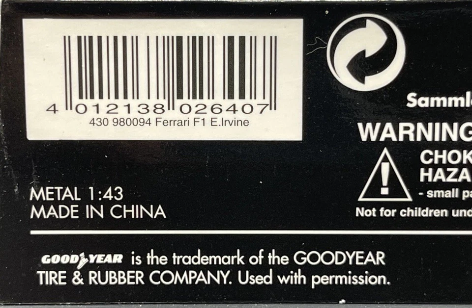 Minichamps 1/43 Ferrari 1998 versión de lanzamiento E. Irvine 430980094 Foto 4 de 4