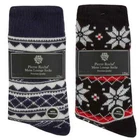 New Men's Fair Isle Thermal Fleece Lined Non Slip Winter Warm Lounge Socks