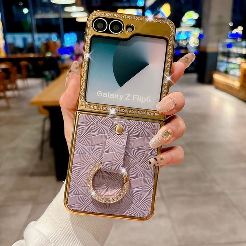 Diamond Phone Case For Samsung Galaxy Z Flip6 Flip5 4 3 Shockproof Holder Cover - Picture 9 of 18