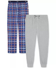GAP Men's 2-Pk. Plaid Straight-Leg Pajama Pant  Jogger, Multi, Sz Large