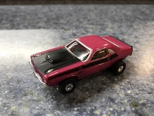 Johnny Lightning TJet Dodge Challenger T/A Hot Pink Slot Car