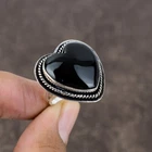 Attractive Black Onyx Gemstone 925 Sterling Silver Handmade Ring All Size AC-12
